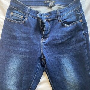 Fashion Nova Blue Skinny Jeans with Stretch and Fading SIZE 9